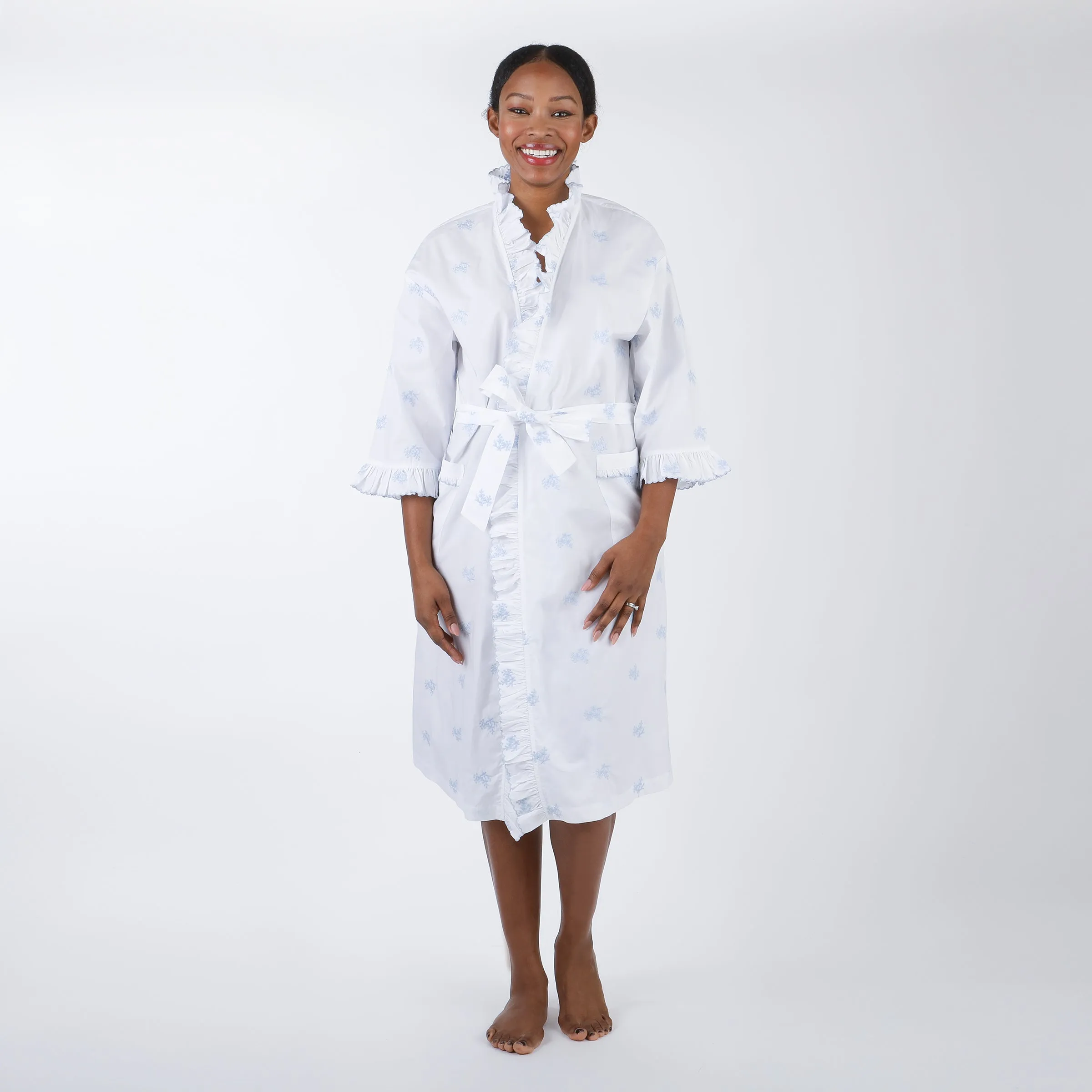 RUFFLE EMBROIDERED ROBE sold by Lenora product image thumbnail 3