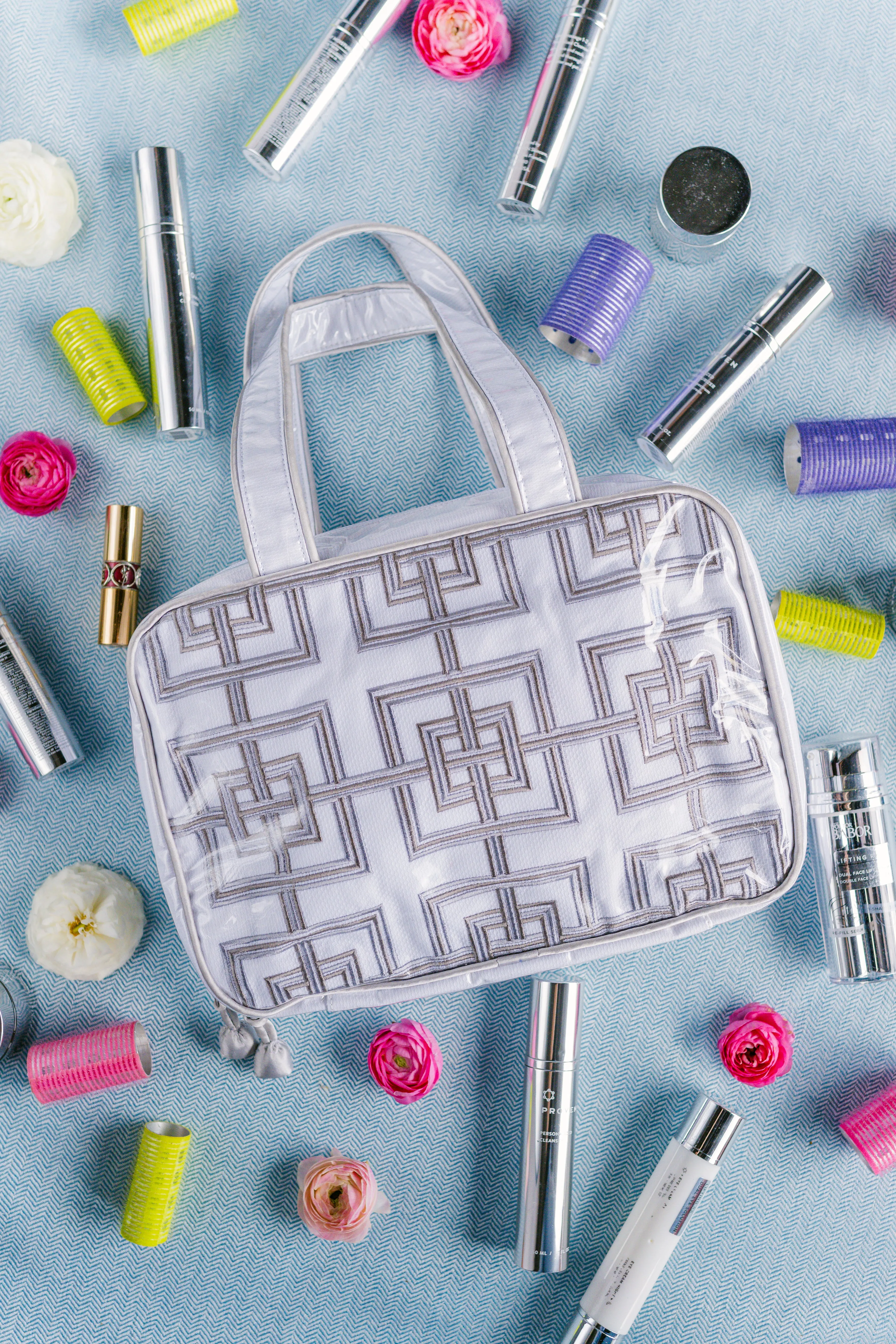 Geometric Hanging Cosmetic Bag sold by Lenora product image thumbnail 3