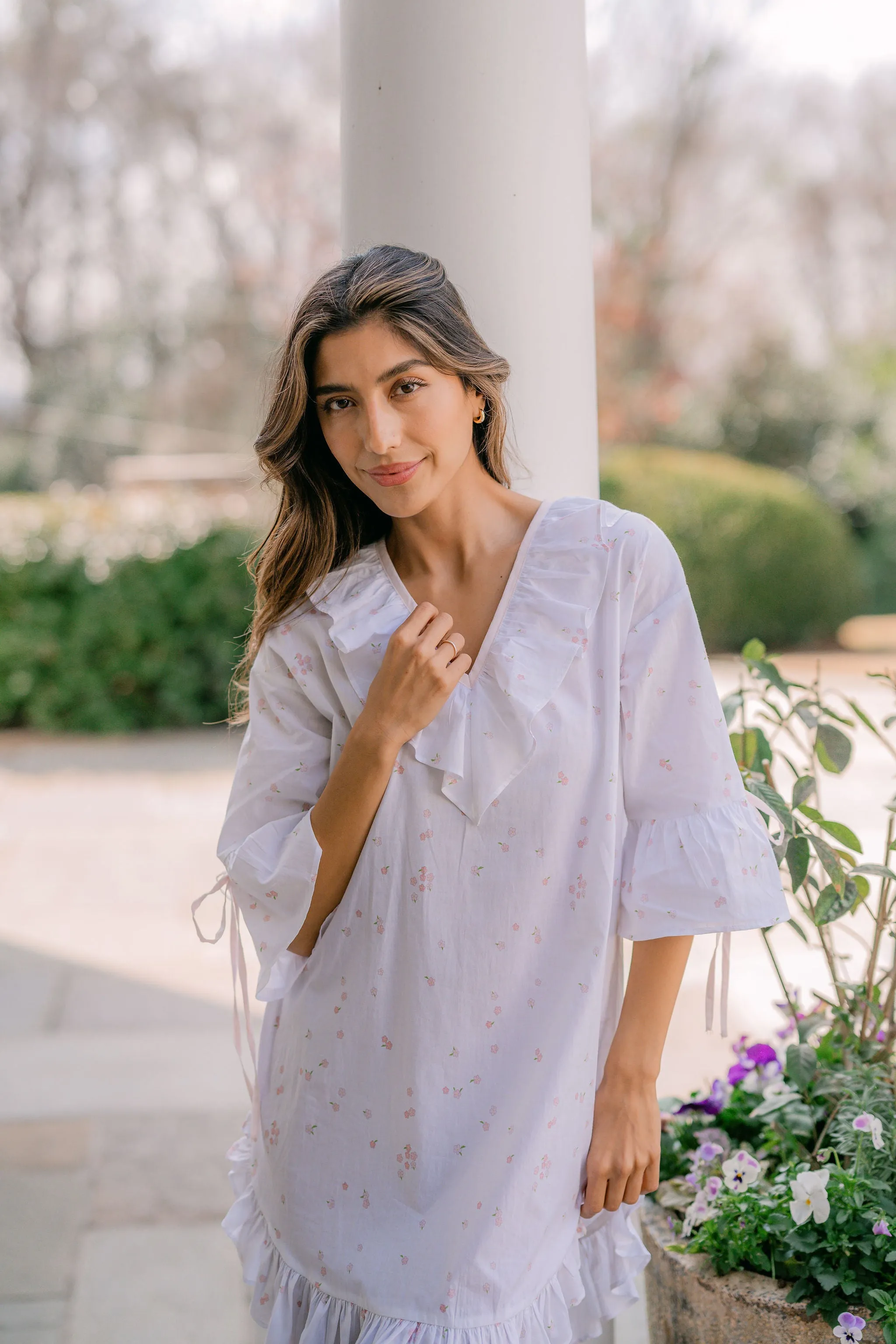 LUCY RUFFLE POET NIGHTSHIRT sold by Lenora product image thumbnail 3