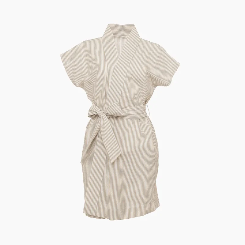 SEERSUCKER SHORT ROBE sold by Lenora