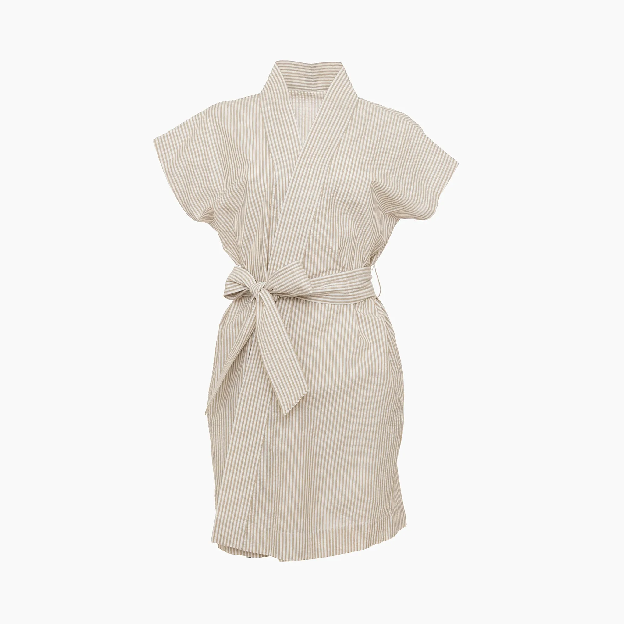 SEERSUCKER SHORT ROBE sold by Lenora