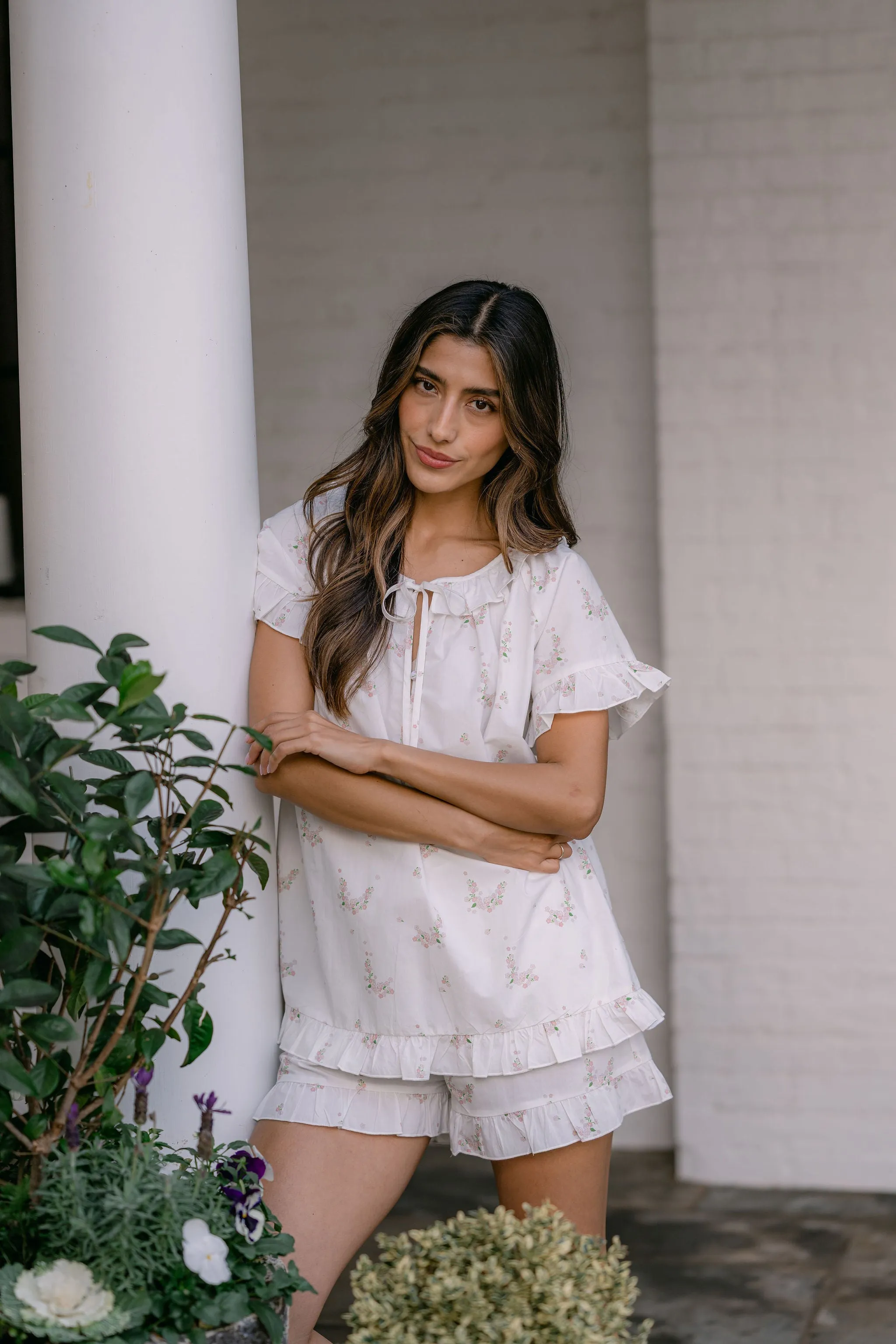 LUCY RUFFLE SHORT PAJAMAS sold by Lenora product image thumbnail 4