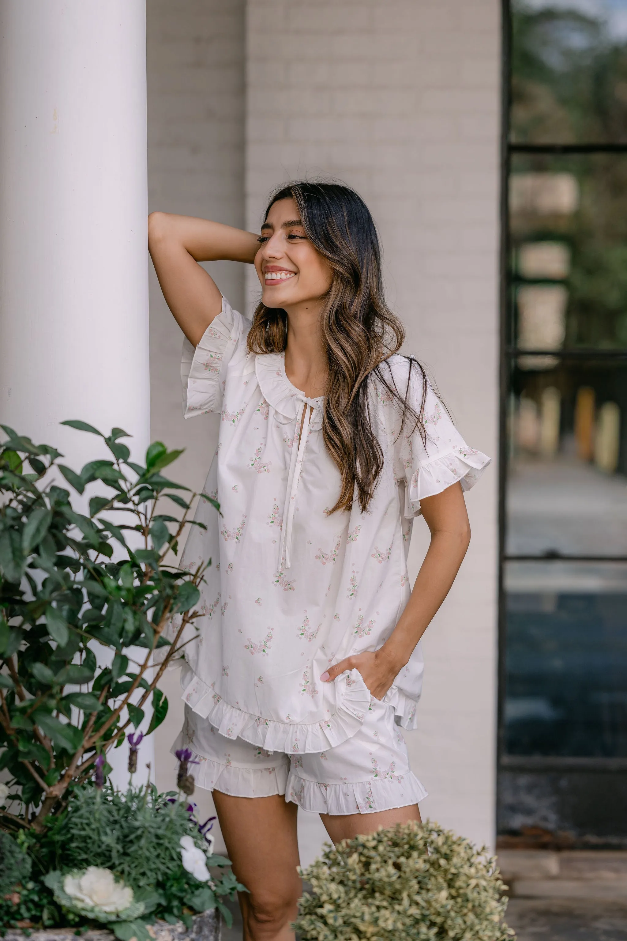 LUCY RUFFLE SHORT PAJAMAS sold by Lenora product image thumbnail 5