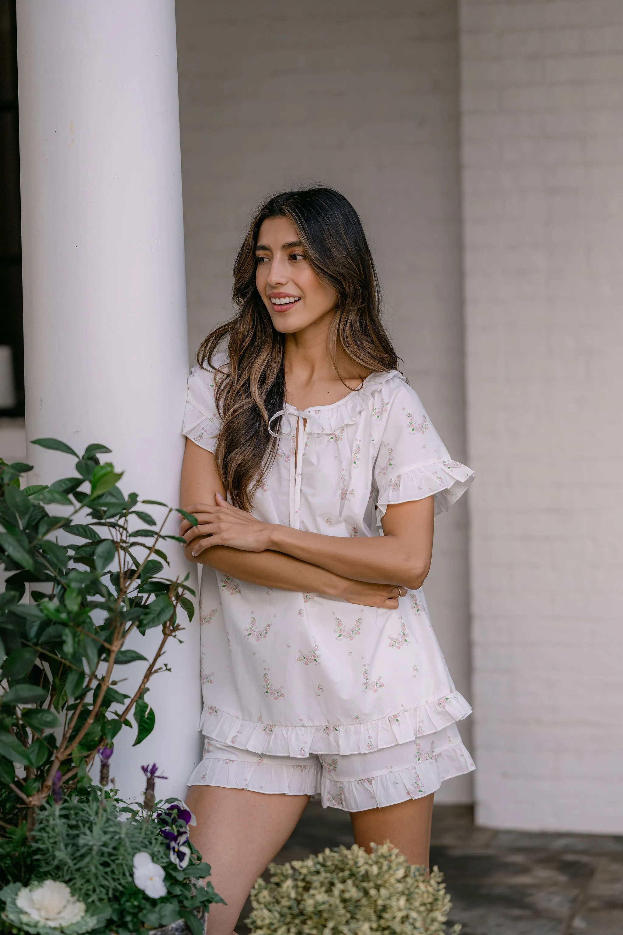 LUCY RUFFLE SHORT PAJAMAS sold by Lenora product image thumbnail 3