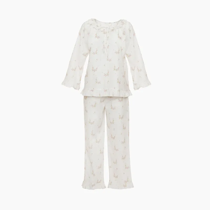 LUCY RUFFLE LONG PAJAMAS sold by Lenora