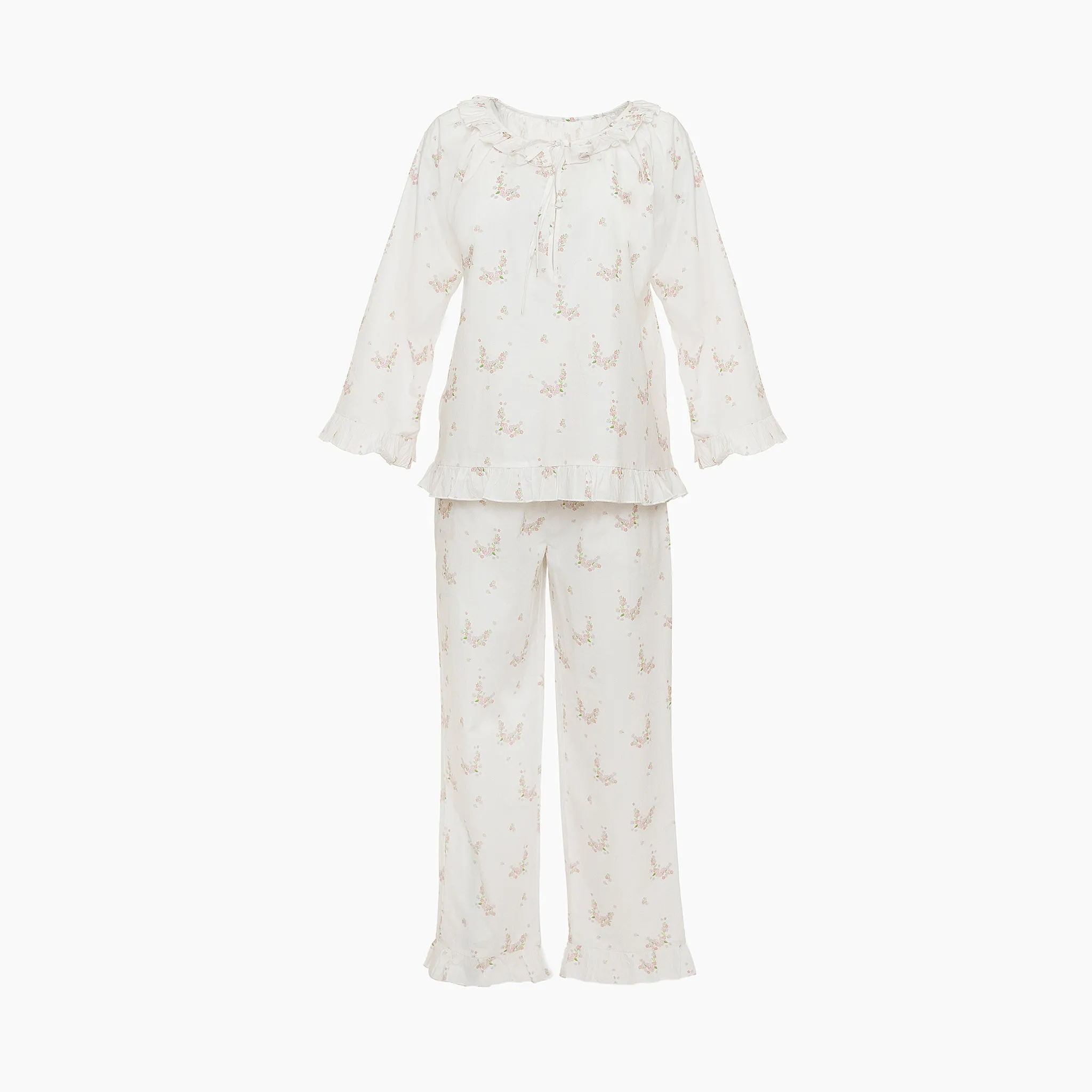 LUCY RUFFLE LONG PAJAMAS sold by Lenora