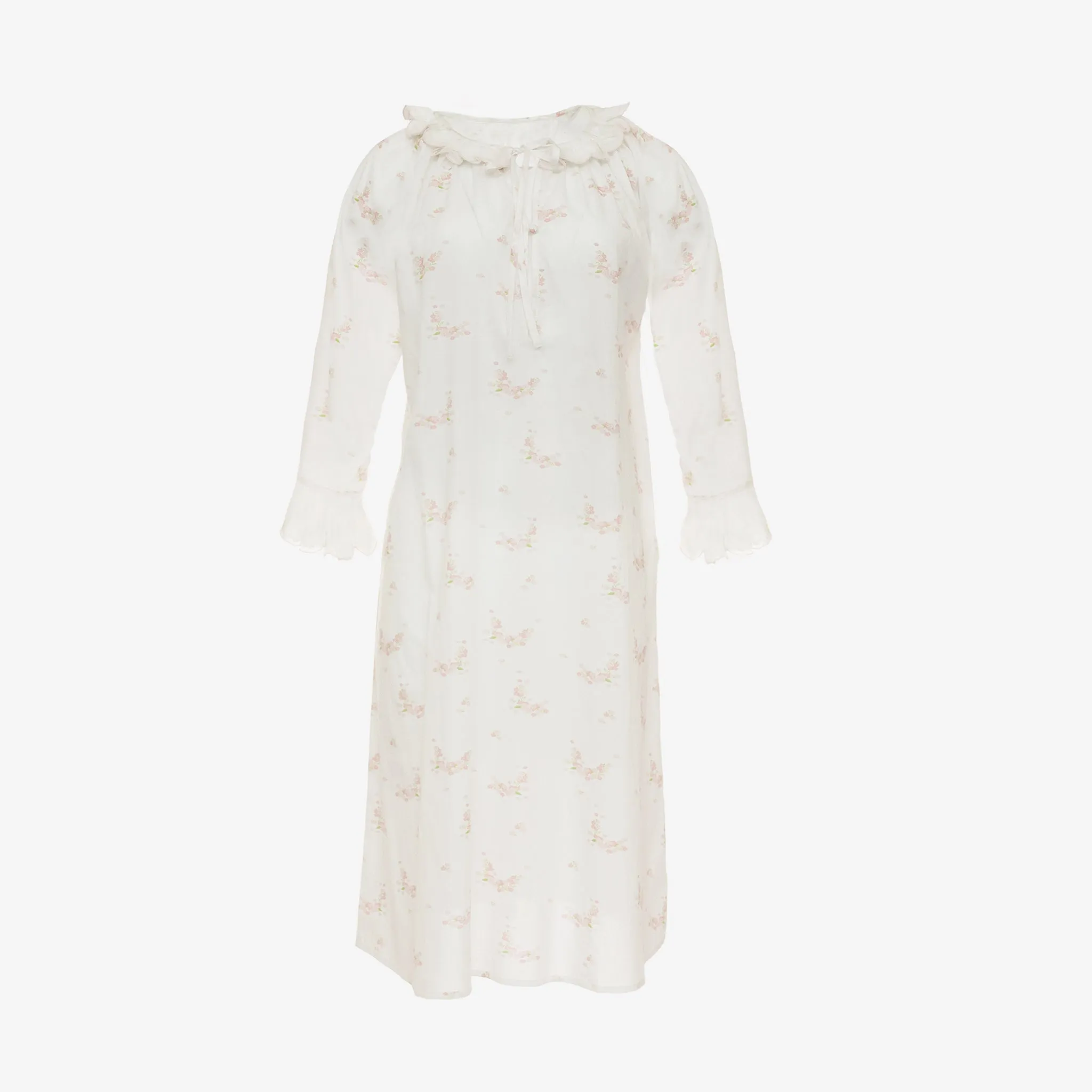 LUCY RUFFLE LONG SLEEVE NIGHTGOWN sold by Lenora product image thumbnail 2