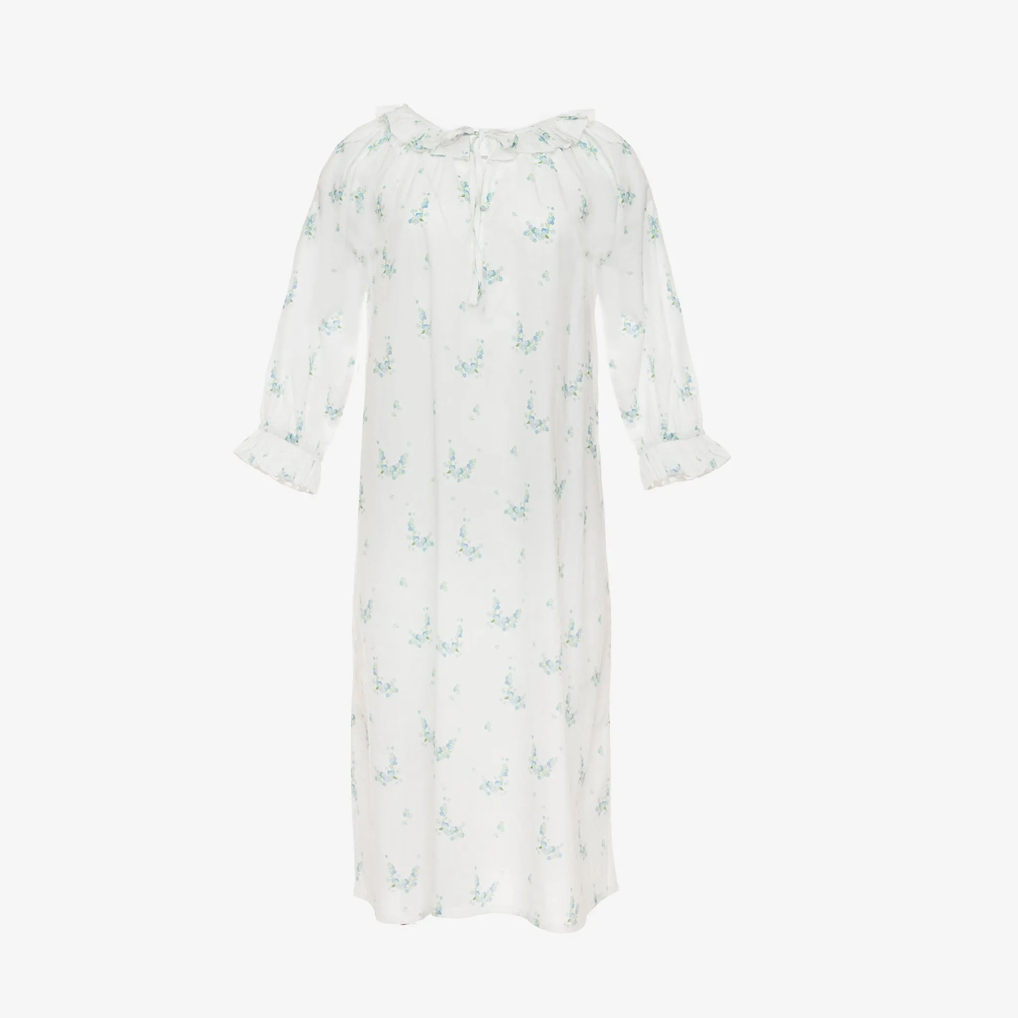 LUCY RUFFLE LONG SLEEVE NIGHTGOWN sold by Lenora