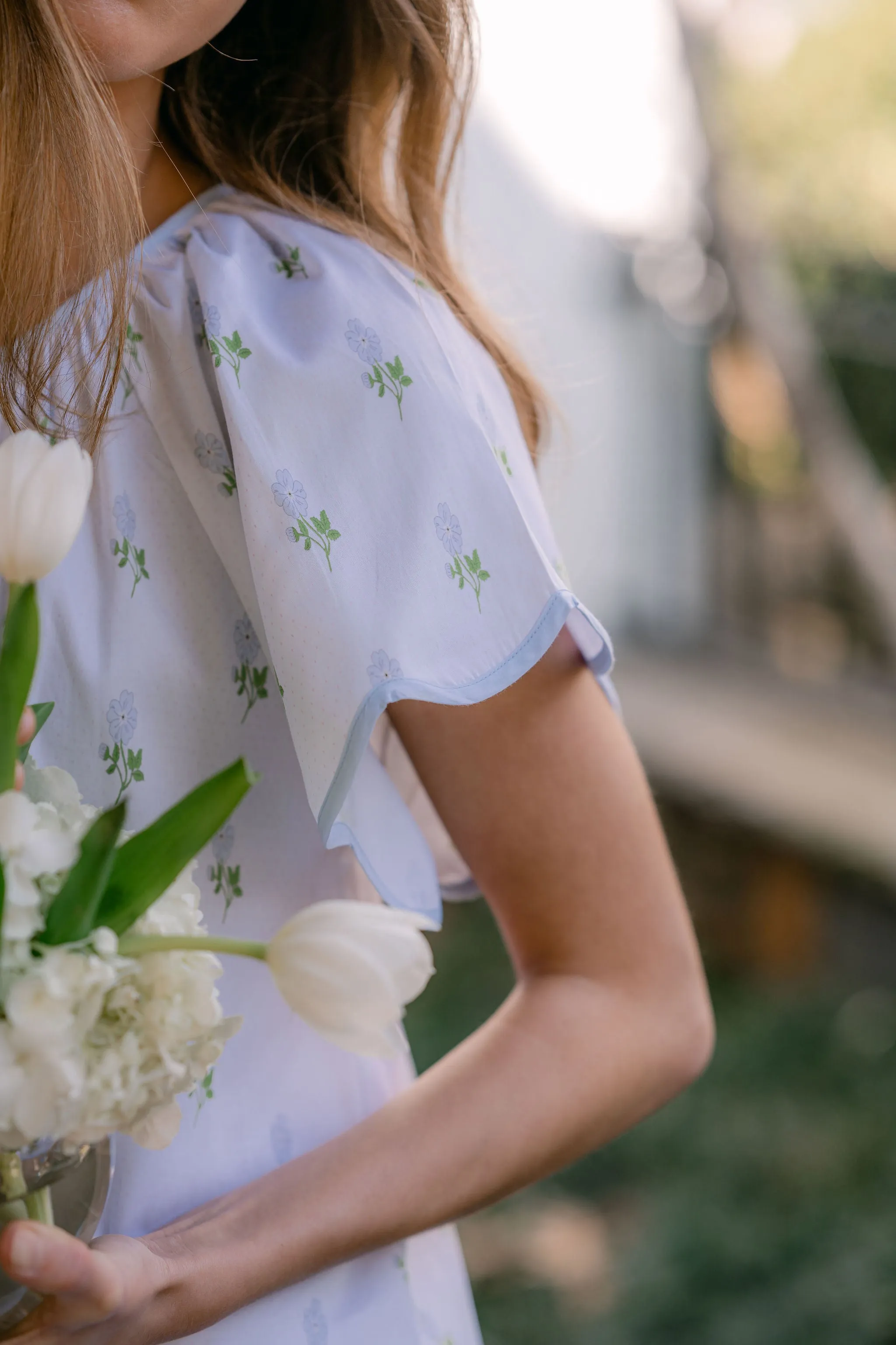 VANDY SCALLOPED TAPE TRIM SHORT SLEEVE PAJAMAS sold by Lenora product image thumbnail 2