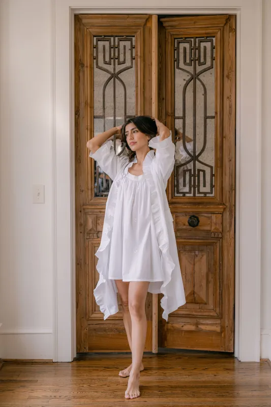 Ruffle Robe & Embroidered Tank made by Lenora