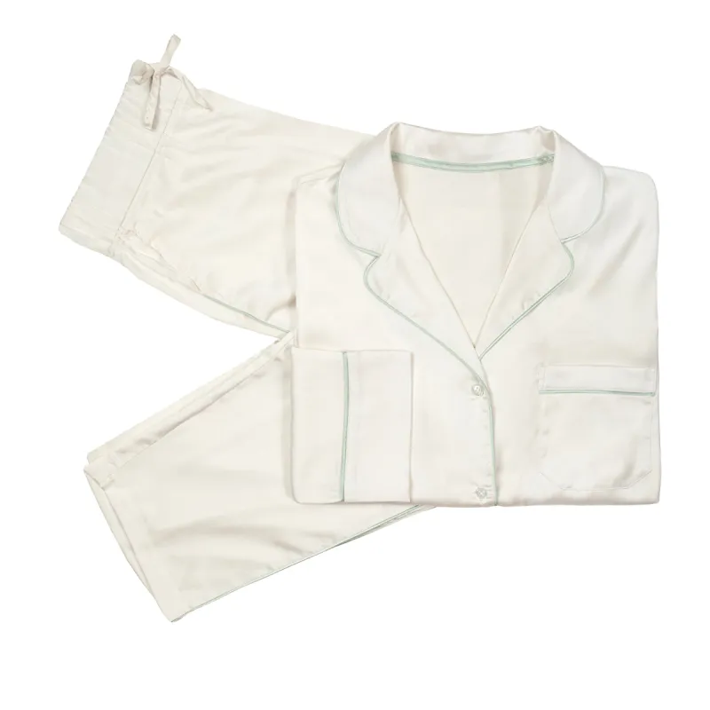 BIRDIE SATIN LONG PAJAMAS sold by Lenora