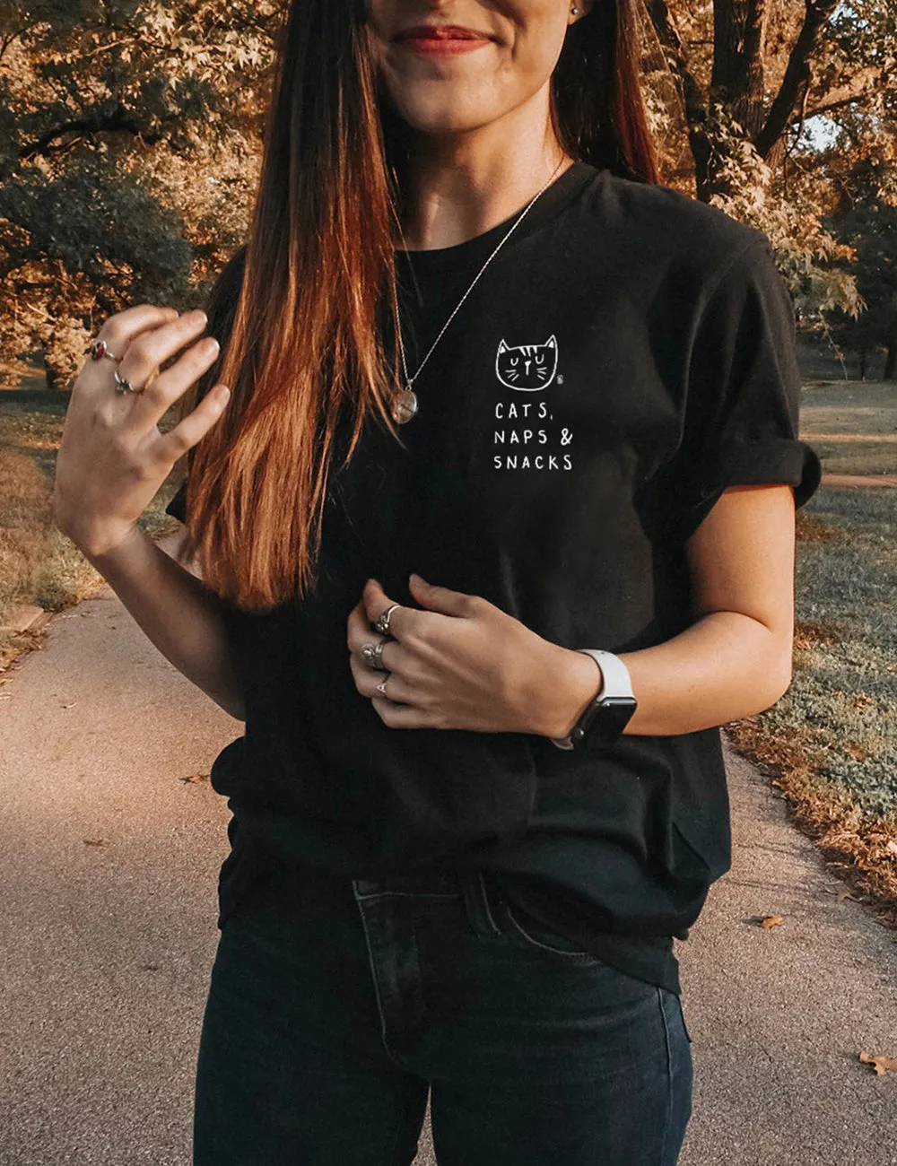 Cats Naps & Snacks Basic Tee sold by Like My Choice