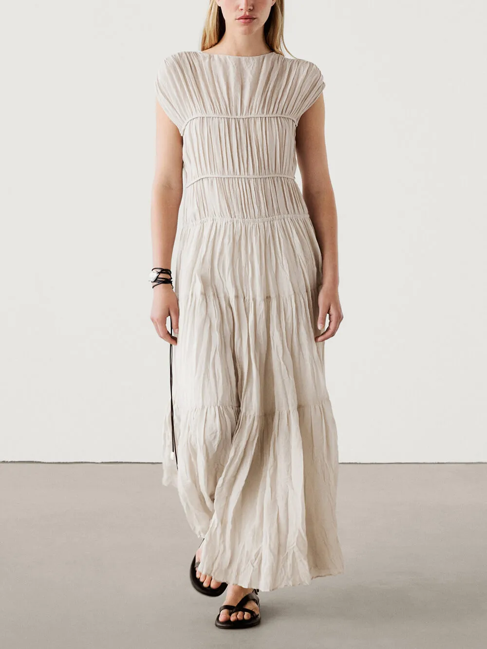 Unique Reversible Lace-Up Pleated Dress sold by Like My Choice