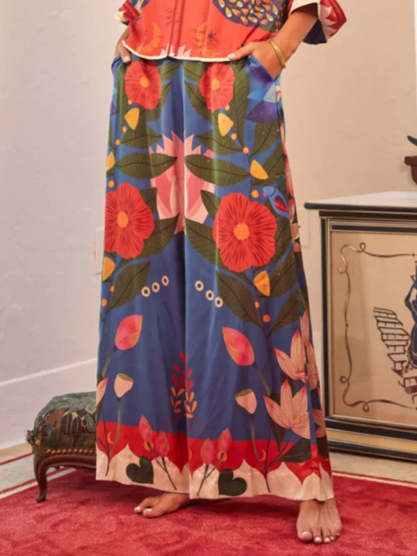 Banded Fixed High Waist Extra Wide Leg Pants sold by Like My Choice