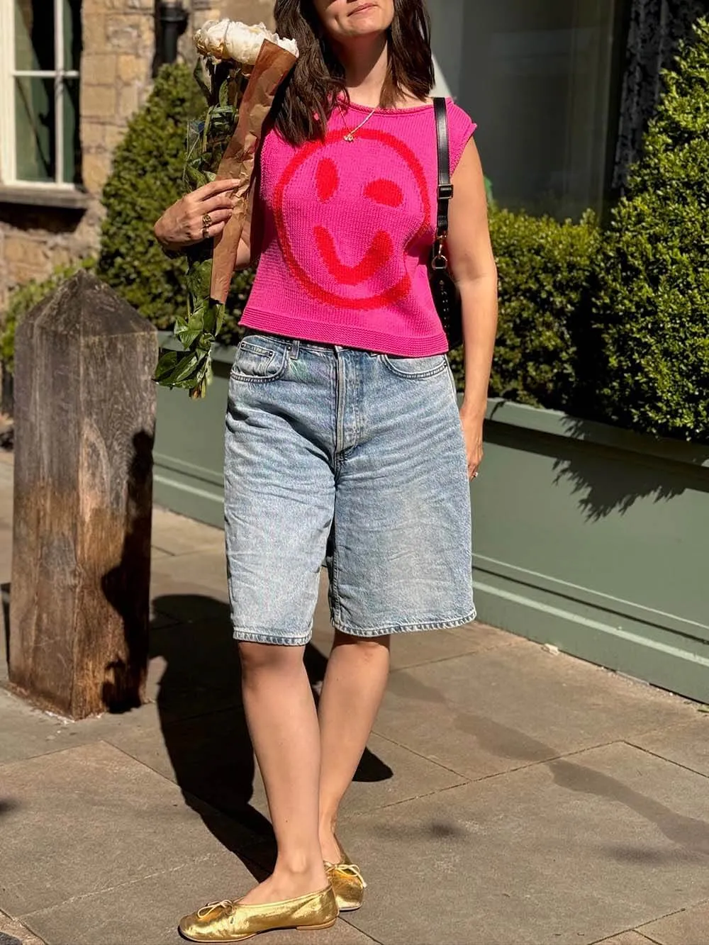 Happy Face Knit Unique Pattern Versatile Loose Tank Top sold by Like My Choice product image thumbnail 2