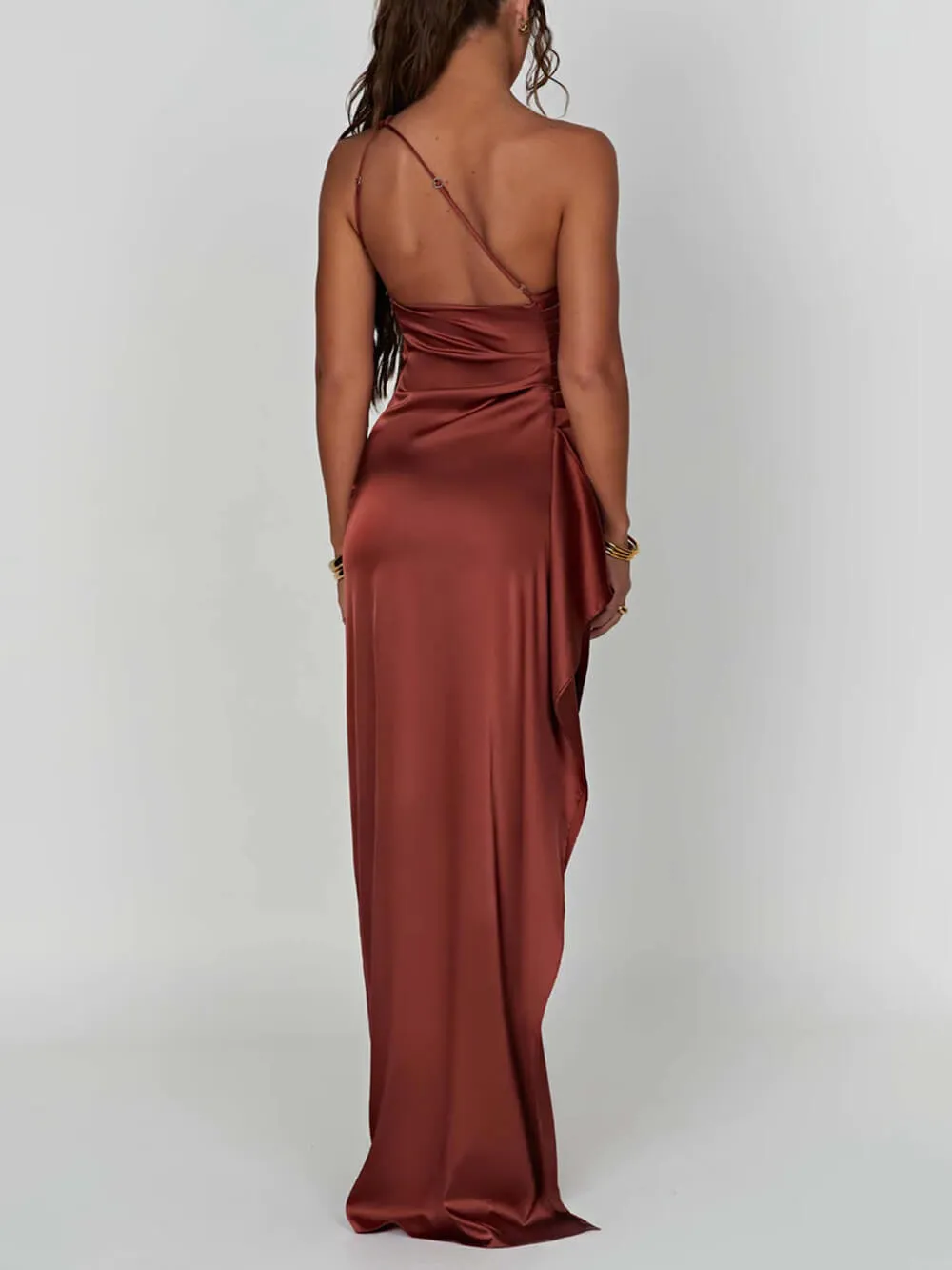 Satin Slit Maxi Dress sold by Like My Choice product image thumbnail 3