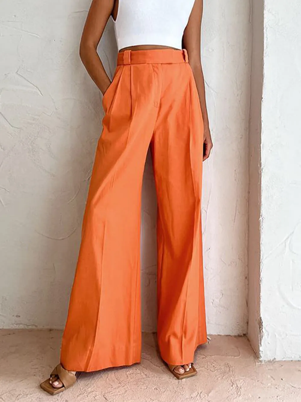 High Waist Wide Leg Loose Trousers sold by Like My Choice