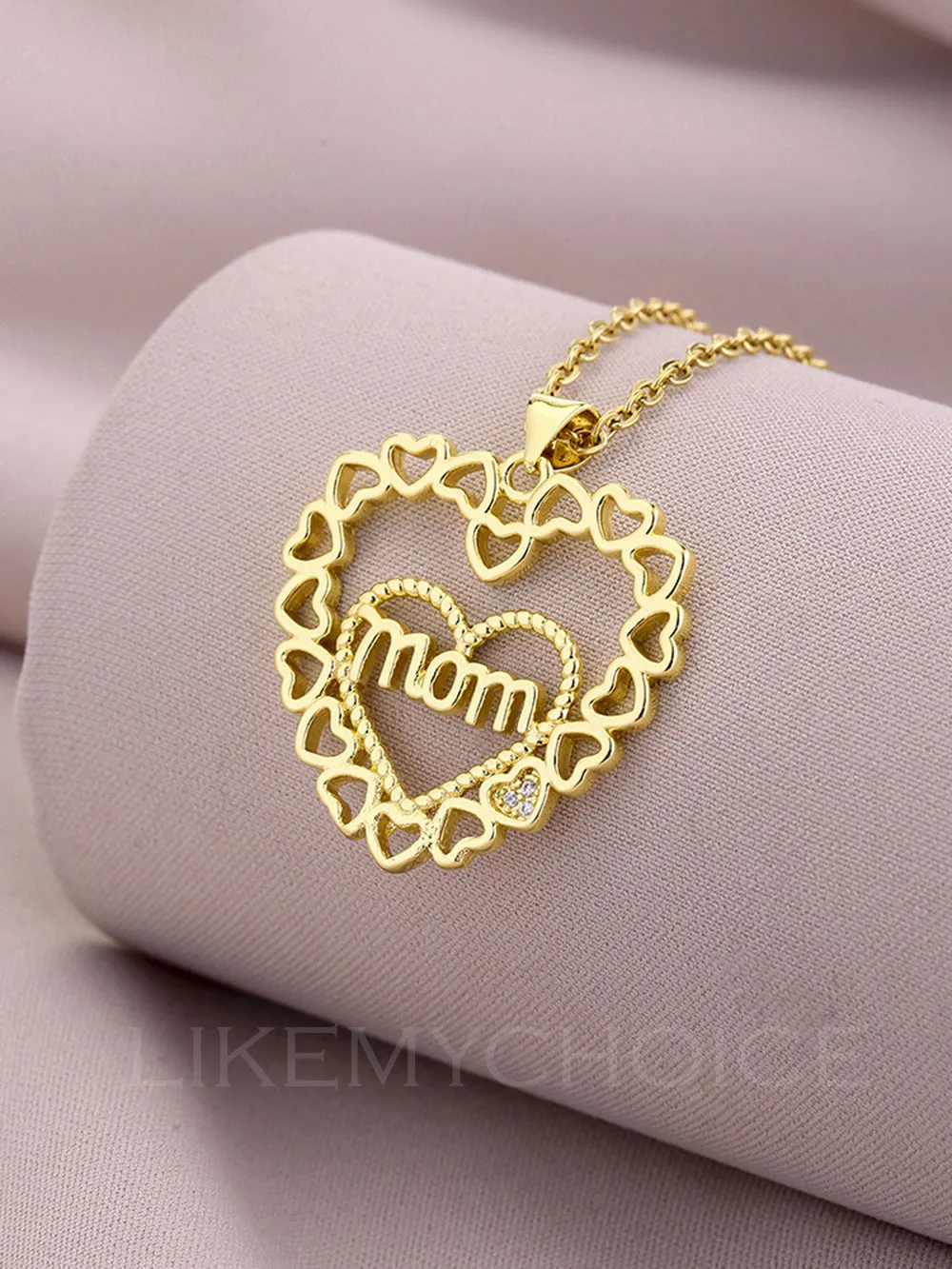 Fashion Copper With Zirconia Heart-Shaped Elegant Mom Necklace sold by Like My Choice product image thumbnail 5