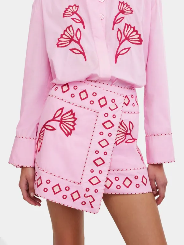 Fashion Western Style Irregular Embroidered Short Skirt sold by Like My Choice