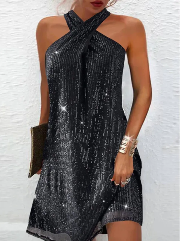 Glitter Halterneck Dress sold by Like My Choice