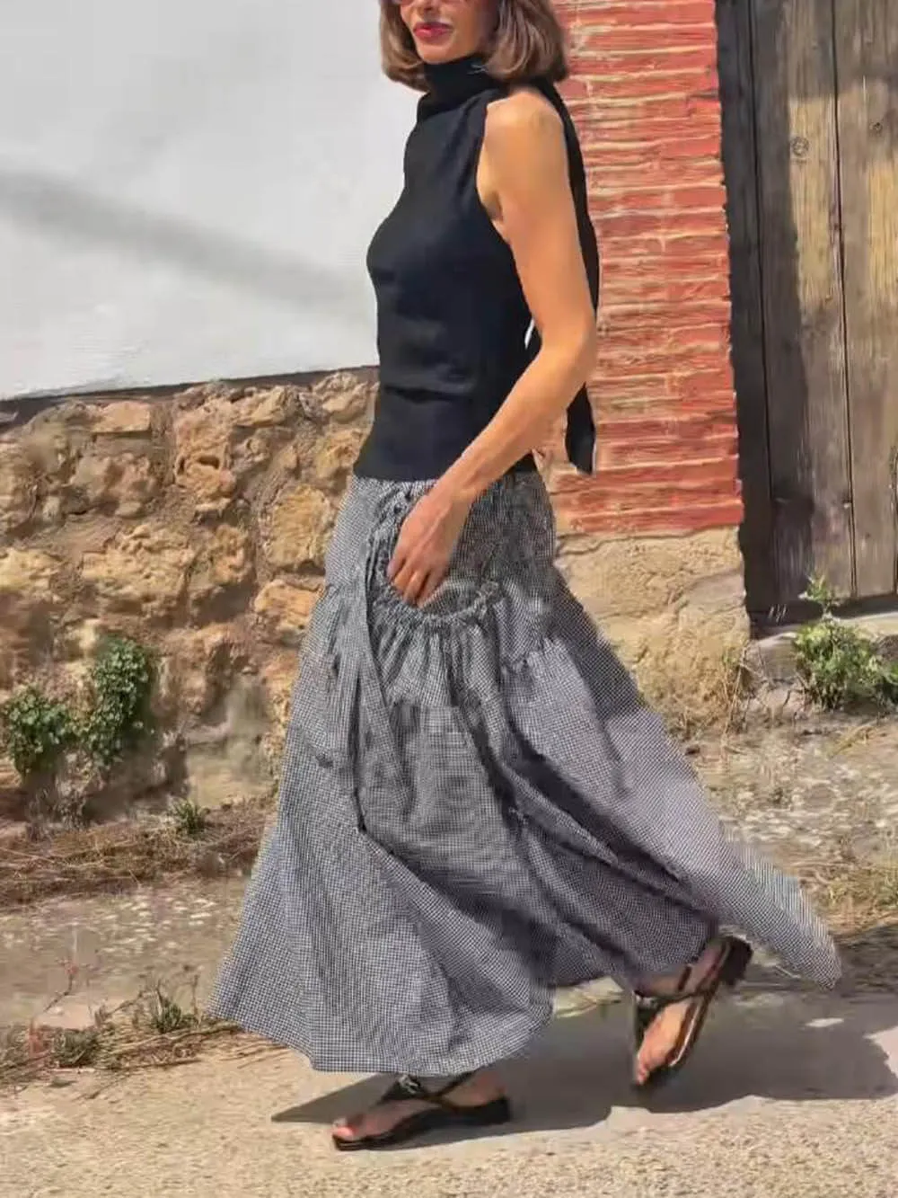 Classic Halter Neck Tie Hollow Vest Top sold by Like My Choice product image thumbnail 5