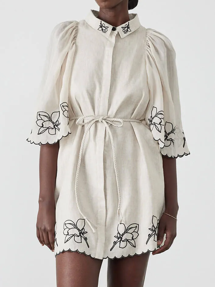 Beautifully Embroidered Shirt-Style Mini Skirt sold by Like My Choice