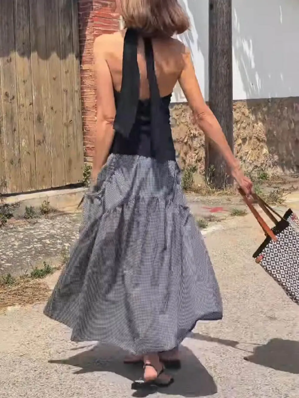 Classic Halter Neck Tie Hollow Vest Top sold by Like My Choice product image thumbnail 3