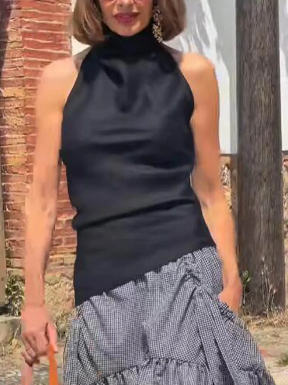 Classic Halter Neck Tie Hollow Vest Top sold by Like My Choice