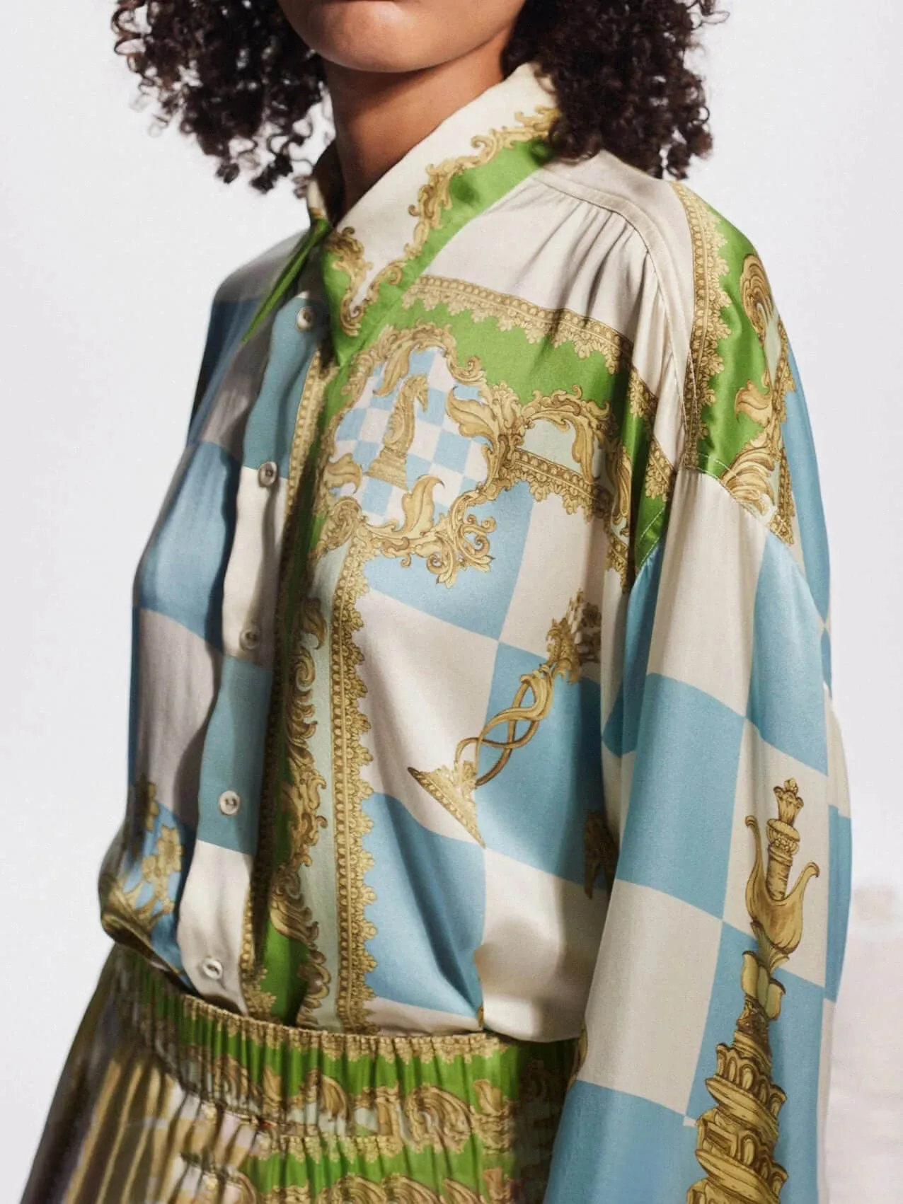 Sophisticated Summer Geometric Print Loose Shirt sold by Like My Choice product image thumbnail 3