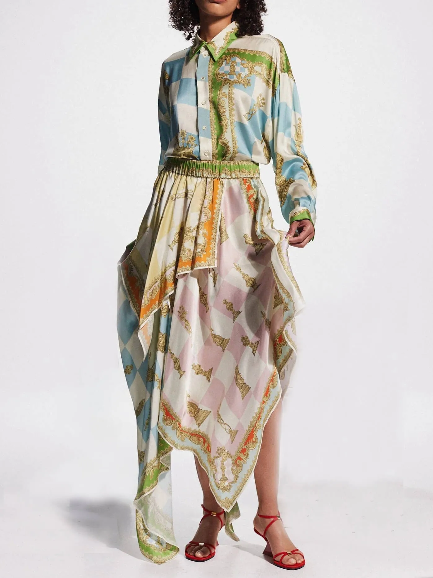 Sophisticated Summer Geometric Print Loose Shirt sold by Like My Choice product image thumbnail 2