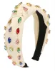 Pink Multi Color Rhinestone Headband sold by Like My Choice