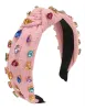 Pink Multi Color Rhinestone Headband sold by Like My Choice