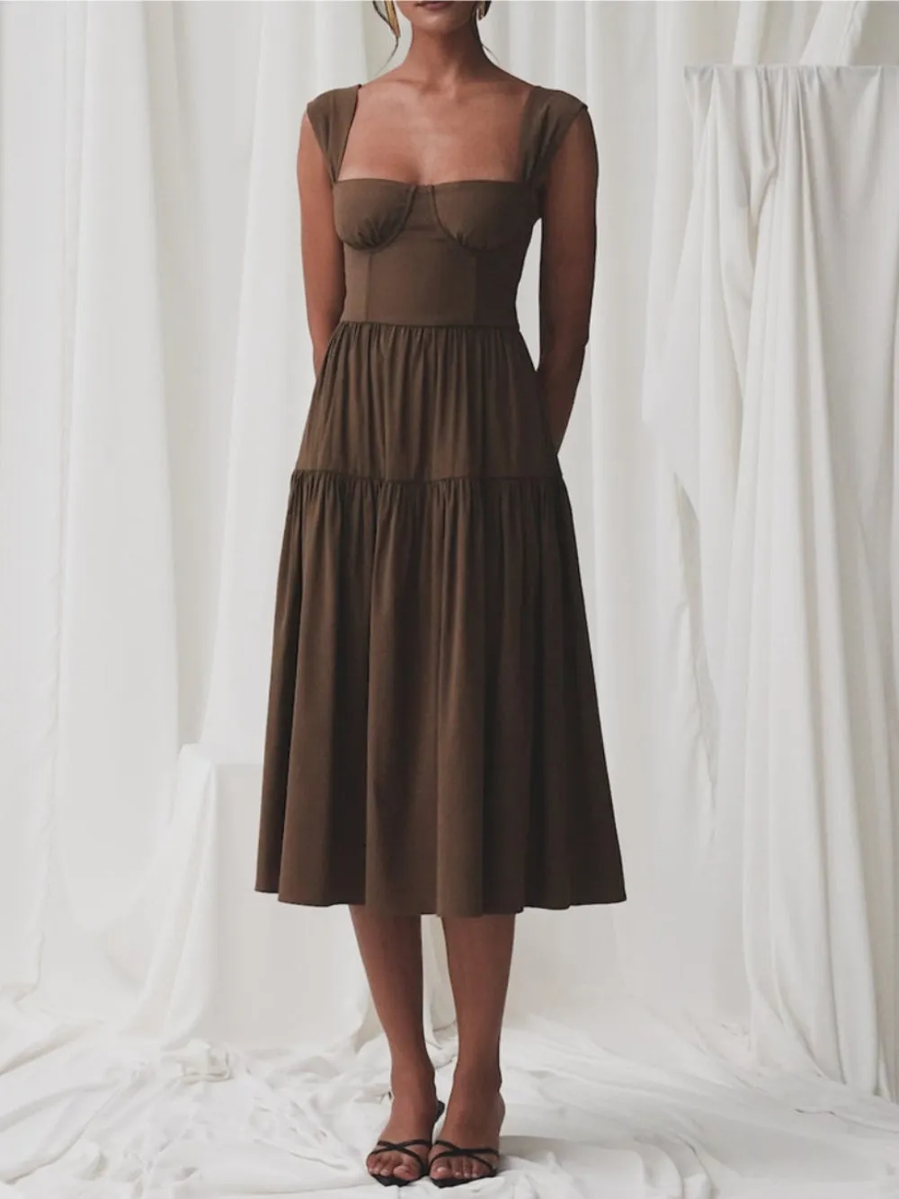 Strap Corset Midi Dress sold by Like My Choice