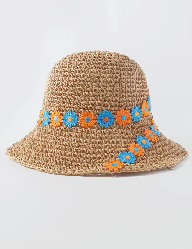 Embroidered Floral Wrap Bucket Hat sold by Like My Choice