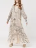 Delicate Floral Print Long-Sleeved Midi Dress sold by Like My Choice