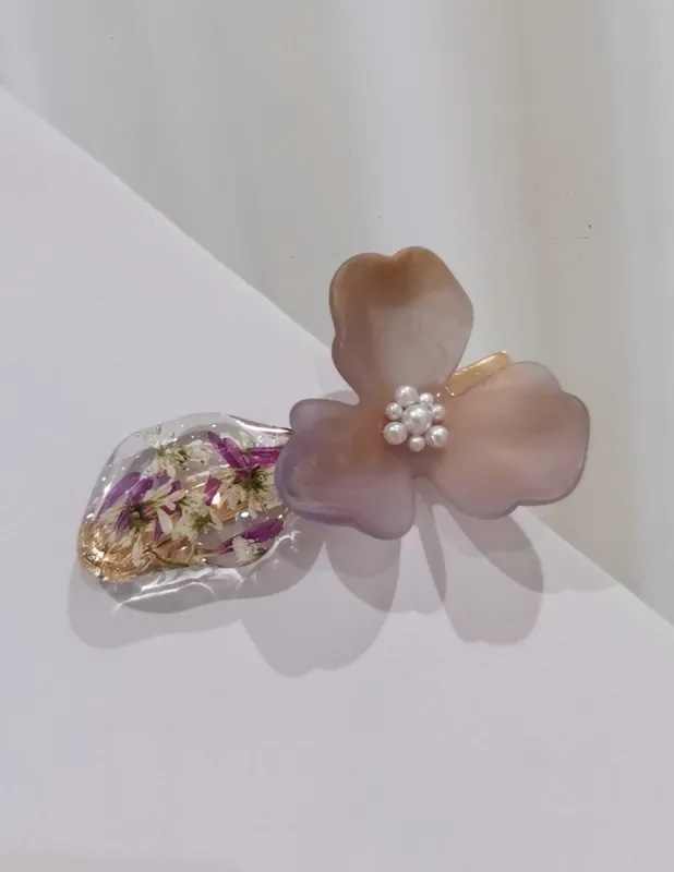 Purple Dried Flowers Hair Pins sold by Like My Choice