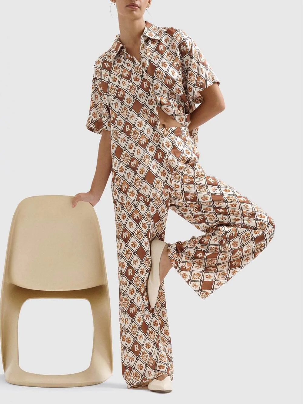 Exquisite Ocean Style Printed Pocket Wide Leg Pants sold by Like My Choice product image thumbnail 4