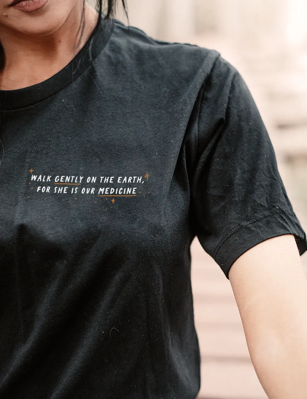 Walk Gently Basic Tee sold by Like My Choice product image thumbnail 2