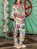 Unique Print Elastic Waist Pocketed Wide Leg Pants sold by Like My Choice