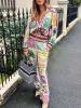 Unique Print Elastic Waist Pocketed Wide Leg Pants sold by Like My Choice