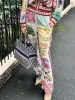 Unique Print Elastic Waist Pocketed Wide Leg Pants sold by Like My Choice