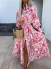 Charming Printed Shirt Buttons Plain Gold Floral Maxi Dress sold by Like My Choice