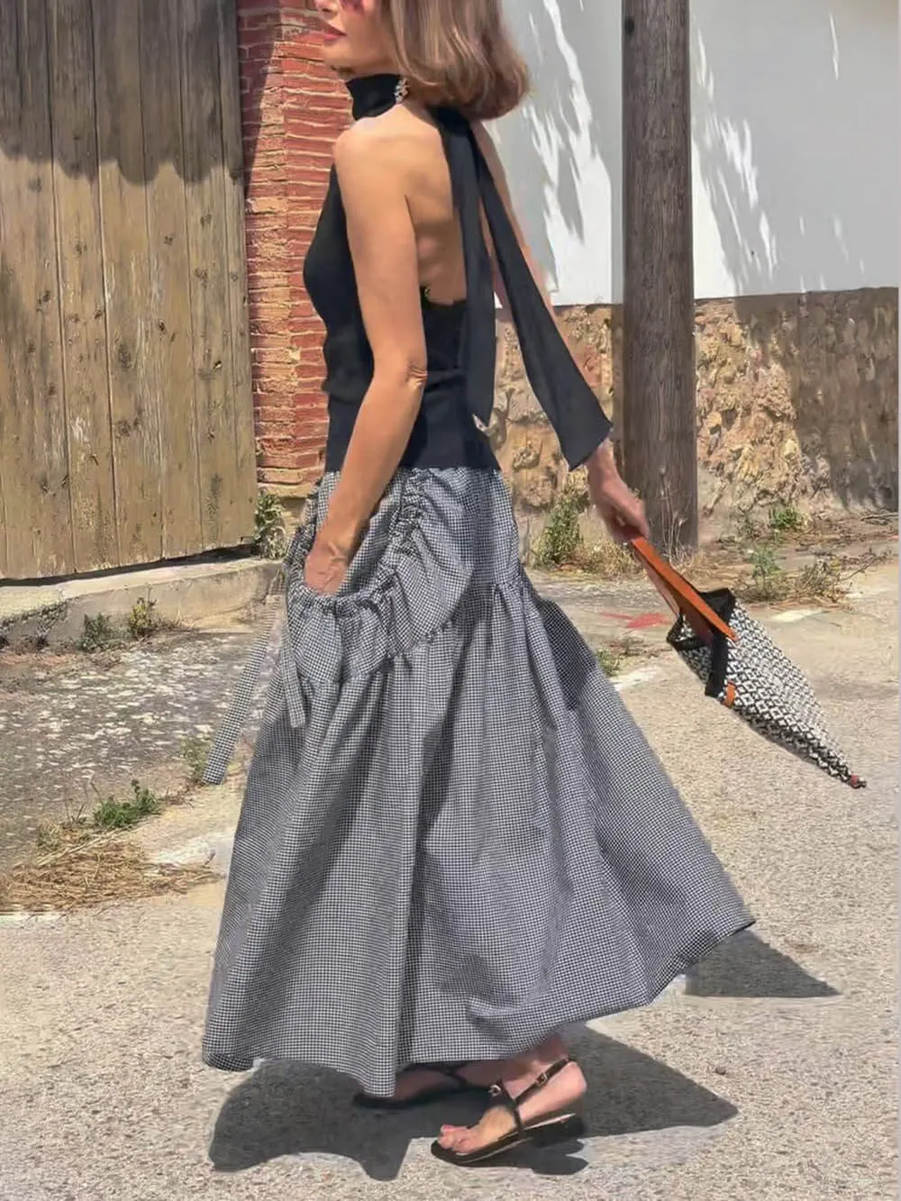 Classic Plaid Print Pocket Skirt sold by Like My Choice product image thumbnail 3