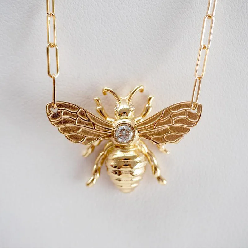 Bee Zircon Pendant Necklace sold by Like My Choice product image thumbnail 4