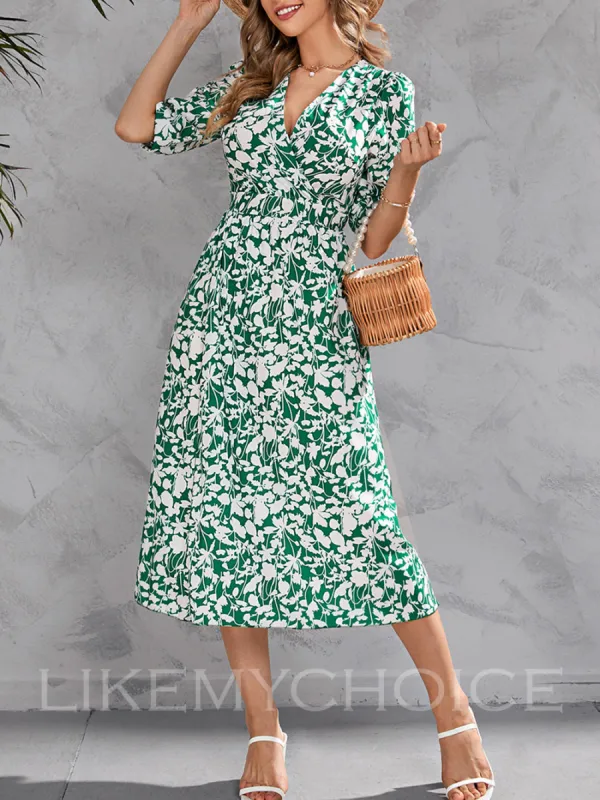Fashion Flowy Summer Boho Print Dress sold by Like My Choice