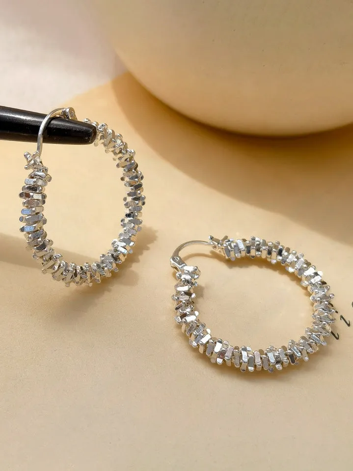 Irregular Metal Hoop Earrings sold by Like My Choice product image thumbnail 2