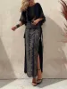 Ethnic Print Patchwork Side Lace-Up Maxi Skirt sold by Like My Choice