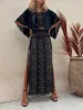 Ethnic Print Patchwork Side Lace-Up Maxi Skirt sold by Like My Choice