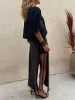 Ethnic Print Patchwork Side Lace-Up Maxi Skirt sold by Like My Choice