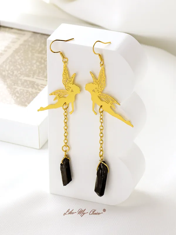 Little Fairy Natural Quartz Earrings sold by Like My Choice